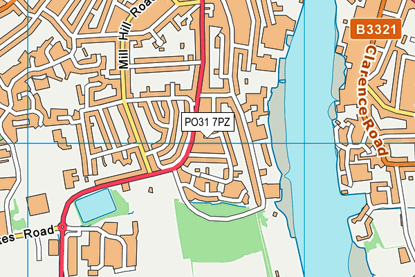 PO31 7PZ map - OS VectorMap District (Ordnance Survey)
