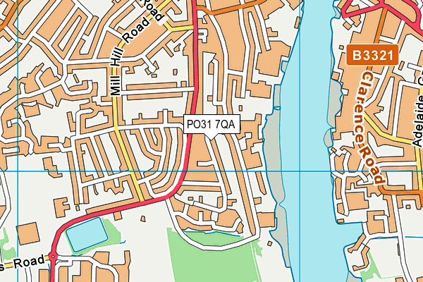 PO31 7QA map - OS VectorMap District (Ordnance Survey)