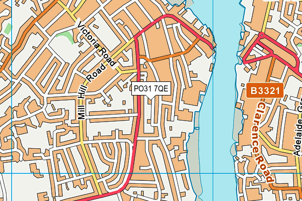 PO31 7QE map - OS VectorMap District (Ordnance Survey)