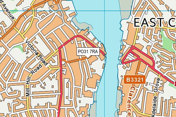 PO31 7RA map - OS VectorMap District (Ordnance Survey)