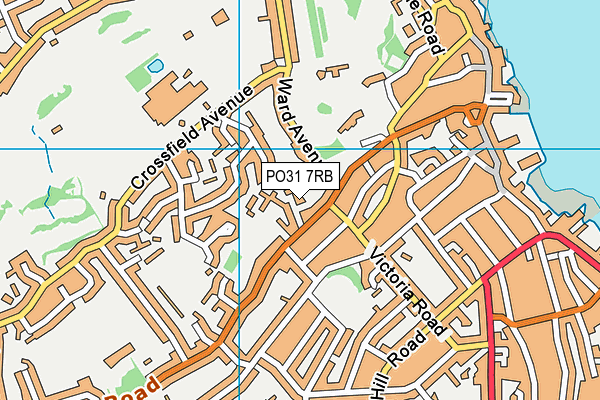 PO31 7RB map - OS VectorMap District (Ordnance Survey)