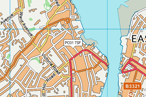 PO31 7SF map - OS VectorMap District (Ordnance Survey)