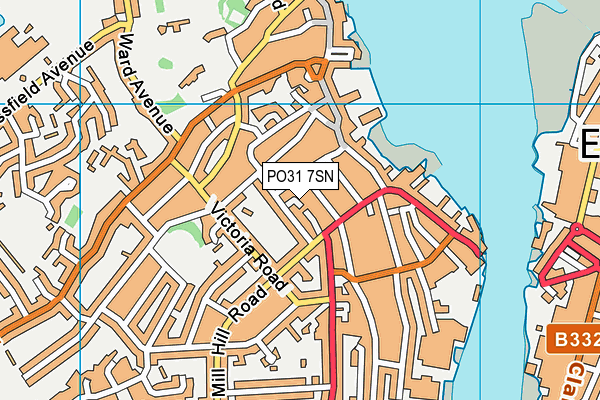 PO31 7SN map - OS VectorMap District (Ordnance Survey)