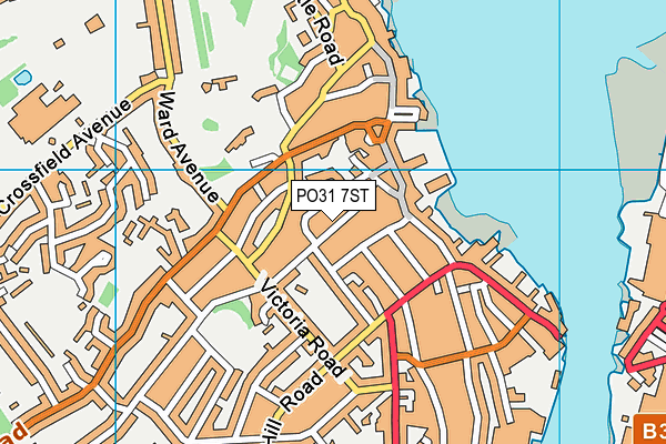 PO31 7ST map - OS VectorMap District (Ordnance Survey)