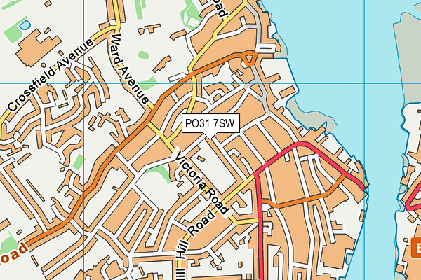 PO31 7SW map - OS VectorMap District (Ordnance Survey)