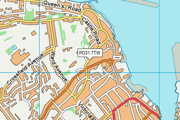 PO31 7TW map - OS VectorMap District (Ordnance Survey)