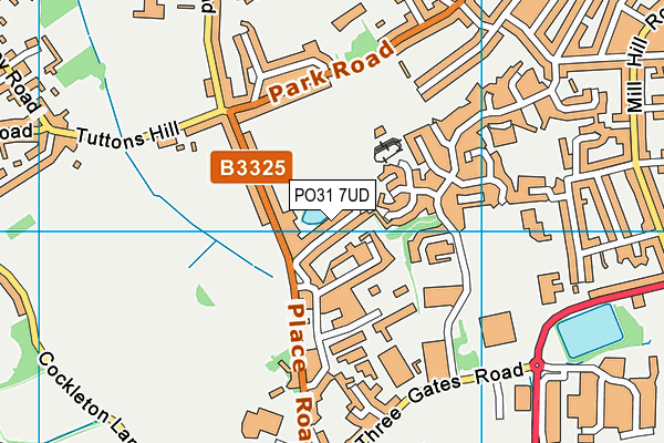 PO31 7UD map - OS VectorMap District (Ordnance Survey)