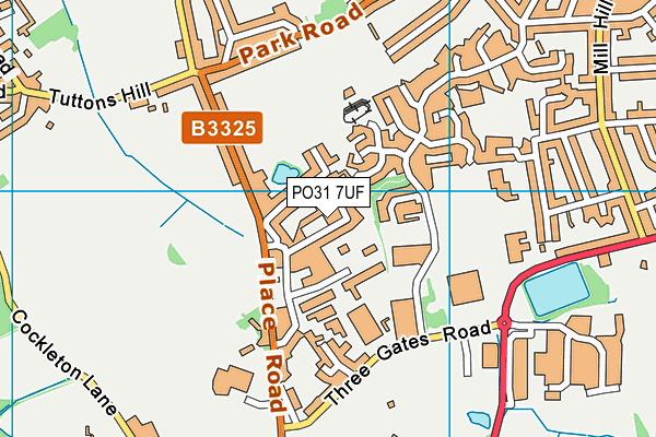 PO31 7UF map - OS VectorMap District (Ordnance Survey)