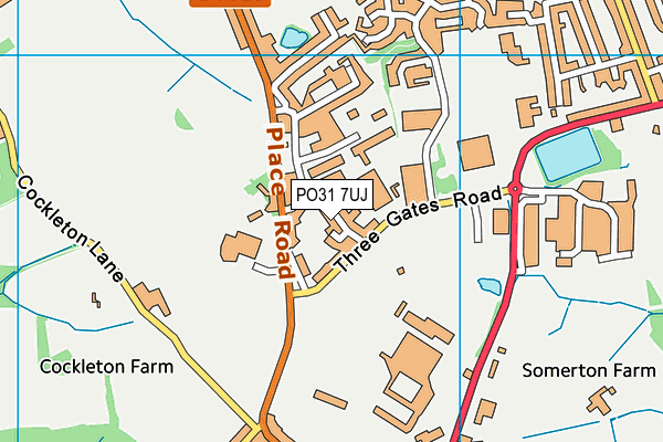 PO31 7UJ map - OS VectorMap District (Ordnance Survey)