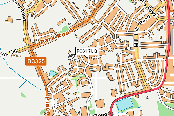 PO31 7UQ map - OS VectorMap District (Ordnance Survey)