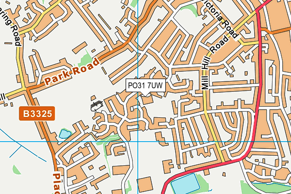 PO31 7UW map - OS VectorMap District (Ordnance Survey)