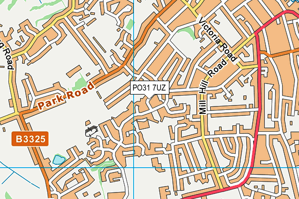 PO31 7UZ map - OS VectorMap District (Ordnance Survey)