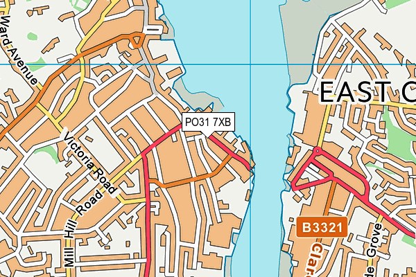 PO31 7XB map - OS VectorMap District (Ordnance Survey)