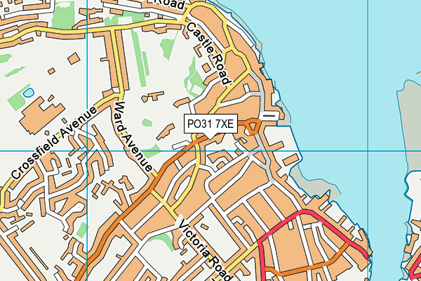 PO31 7XE map - OS VectorMap District (Ordnance Survey)