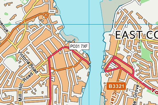 PO31 7XF map - OS VectorMap District (Ordnance Survey)