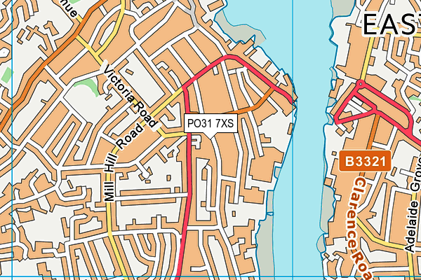 PO31 7XS map - OS VectorMap District (Ordnance Survey)