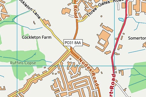 PO31 8AA map - OS VectorMap District (Ordnance Survey)