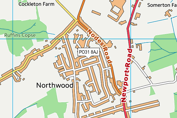 PO31 8AJ map - OS VectorMap District (Ordnance Survey)