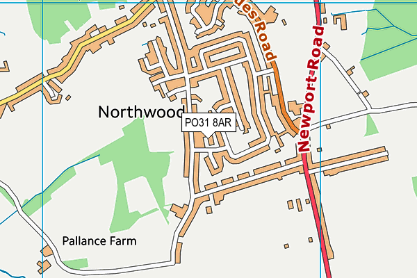 PO31 8AR map - OS VectorMap District (Ordnance Survey)