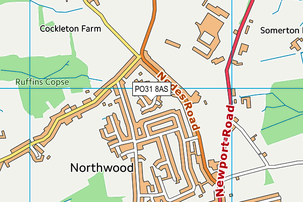 PO31 8AS map - OS VectorMap District (Ordnance Survey)