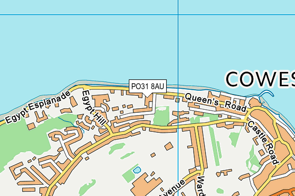 PO31 8AU map - OS VectorMap District (Ordnance Survey)