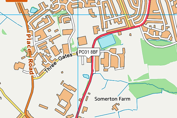 PO31 8BF map - OS VectorMap District (Ordnance Survey)