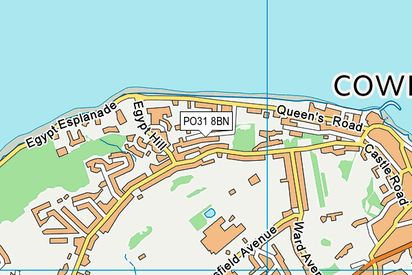 PO31 8BN map - OS VectorMap District (Ordnance Survey)