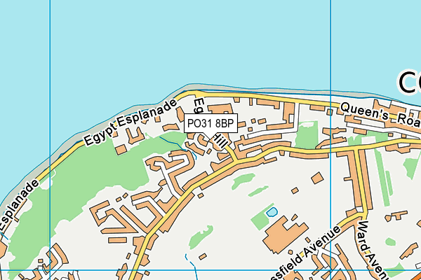 PO31 8BP map - OS VectorMap District (Ordnance Survey)