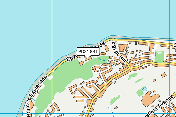 PO31 8BT map - OS VectorMap District (Ordnance Survey)