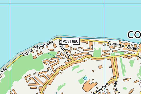PO31 8BU map - OS VectorMap District (Ordnance Survey)