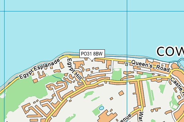 PO31 8BW map - OS VectorMap District (Ordnance Survey)
