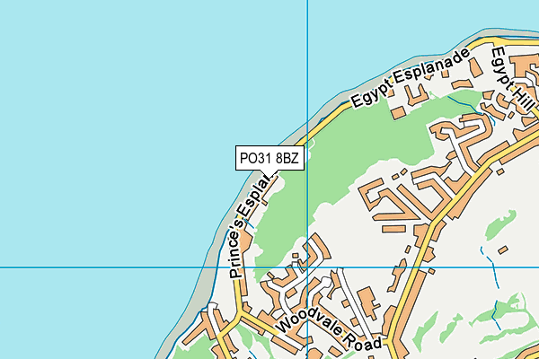 PO31 8BZ map - OS VectorMap District (Ordnance Survey)