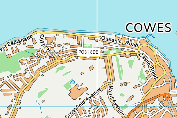 PO31 8DE map - OS VectorMap District (Ordnance Survey)