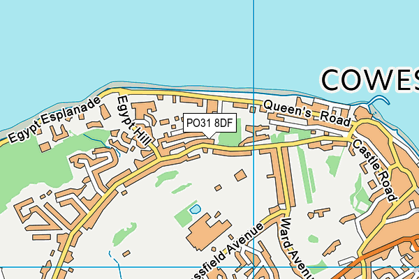 PO31 8DF map - OS VectorMap District (Ordnance Survey)