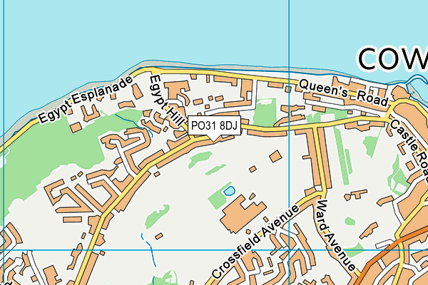 PO31 8DJ map - OS VectorMap District (Ordnance Survey)