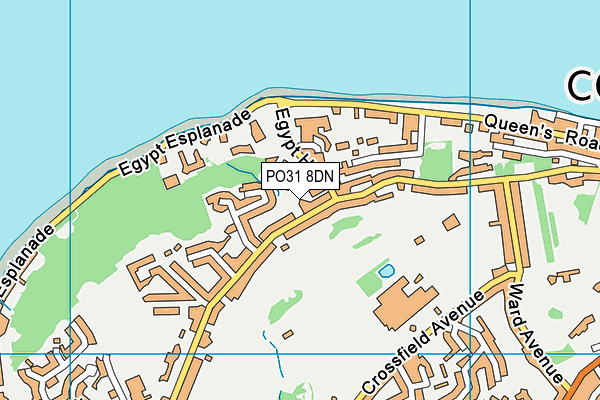 PO31 8DN map - OS VectorMap District (Ordnance Survey)