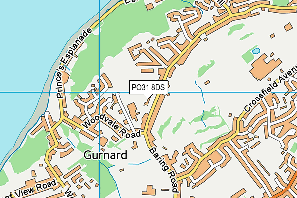 Gurnard Primary School map (PO31 8DS) - OS VectorMap District (Ordnance Survey)