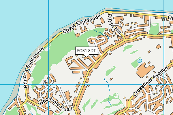 PO31 8DT map - OS VectorMap District (Ordnance Survey)