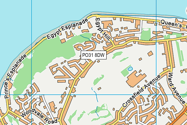 PO31 8DW map - OS VectorMap District (Ordnance Survey)