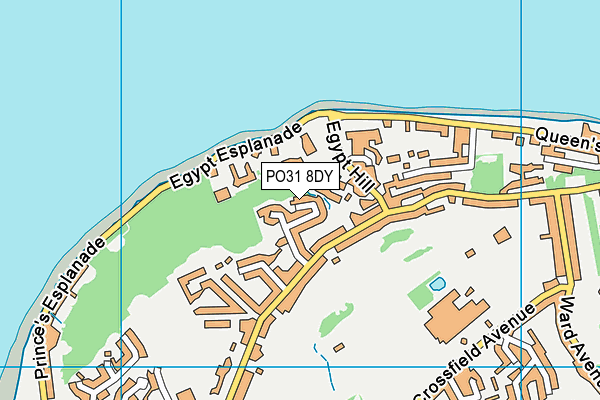 PO31 8DY map - OS VectorMap District (Ordnance Survey)