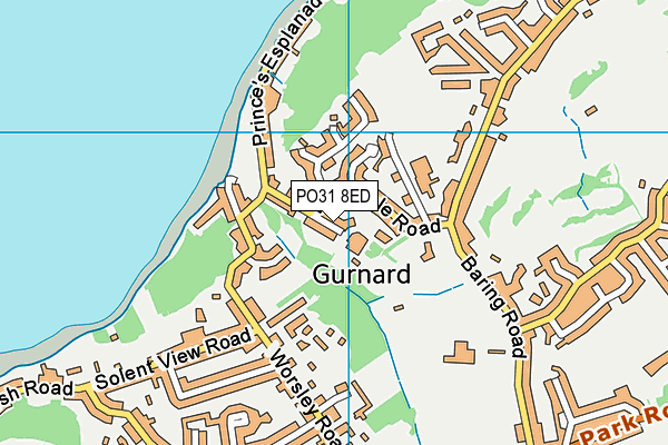 PO31 8ED map - OS VectorMap District (Ordnance Survey)