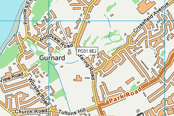 PO31 8EJ map - OS VectorMap District (Ordnance Survey)