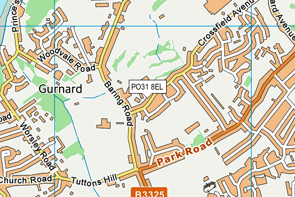 PO31 8EL map - OS VectorMap District (Ordnance Survey)