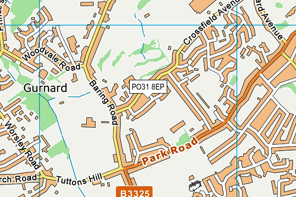 PO31 8EP map - OS VectorMap District (Ordnance Survey)