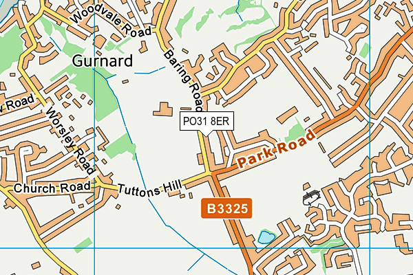 PO31 8ER map - OS VectorMap District (Ordnance Survey)