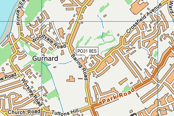 PO31 8ES map - OS VectorMap District (Ordnance Survey)