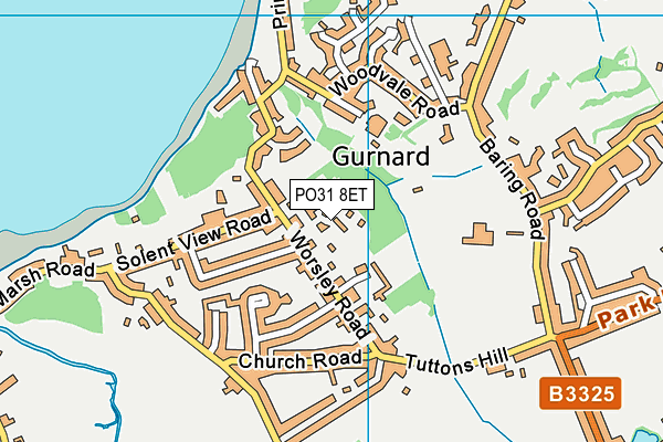 PO31 8ET map - OS VectorMap District (Ordnance Survey)