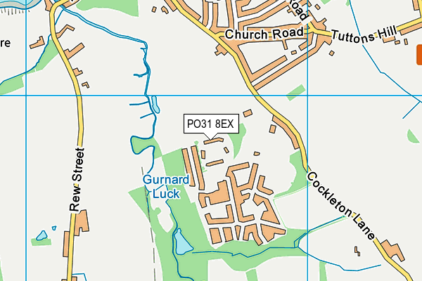 PO31 8EX map - OS VectorMap District (Ordnance Survey)