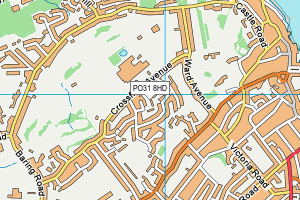 PO31 8HD map - OS VectorMap District (Ordnance Survey)