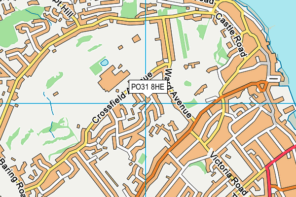 PO31 8HE map - OS VectorMap District (Ordnance Survey)